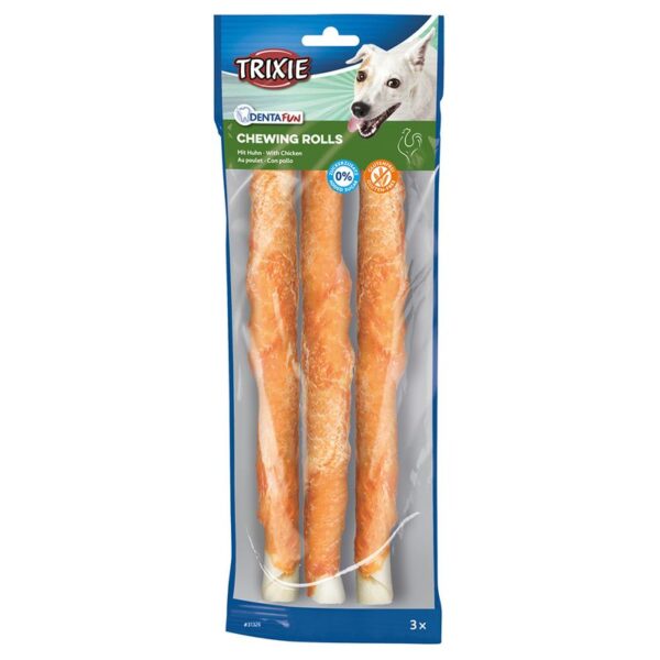 3 Rollitos con Pollo Dental Fun 28cm TRIXIE